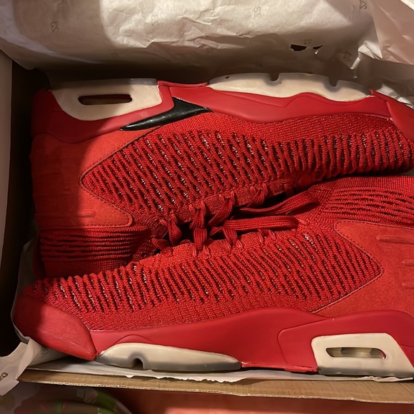 Red Suede Air Jordan flyknit elevation - Picture 2 of 7